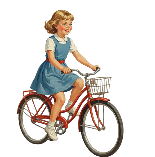 Filha de bicicleta